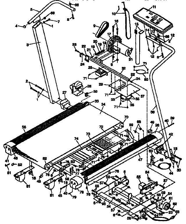 Weslo WL970030 unit parts diagram