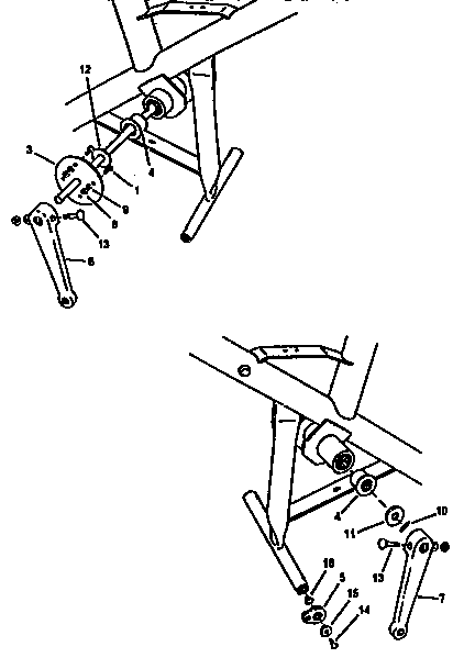 Lifestyler 28767 crank and pulley plate assembly diagram