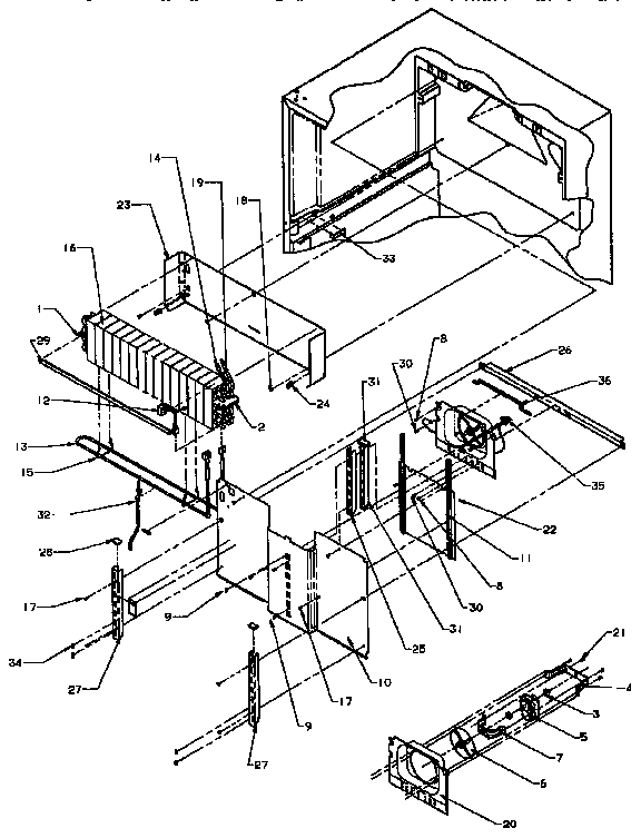 Amana TX22R-P1157704W evaporator diagram
