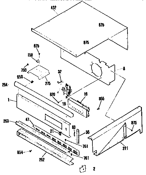 Kenmore 9114712994 control panel section diagram