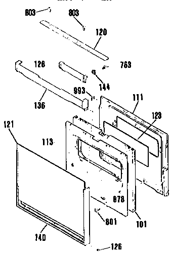 Kenmore 9114712994 door section diagram