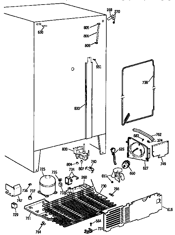 GE TPH21PRSABB unit parts diagram
