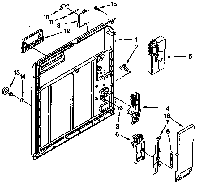 Kenmore 6651765593 inner door parts diagram