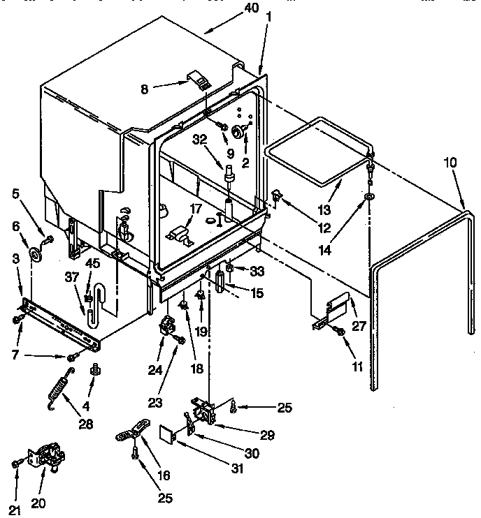 Kenmore 6651765593 tub assembly parts diagram