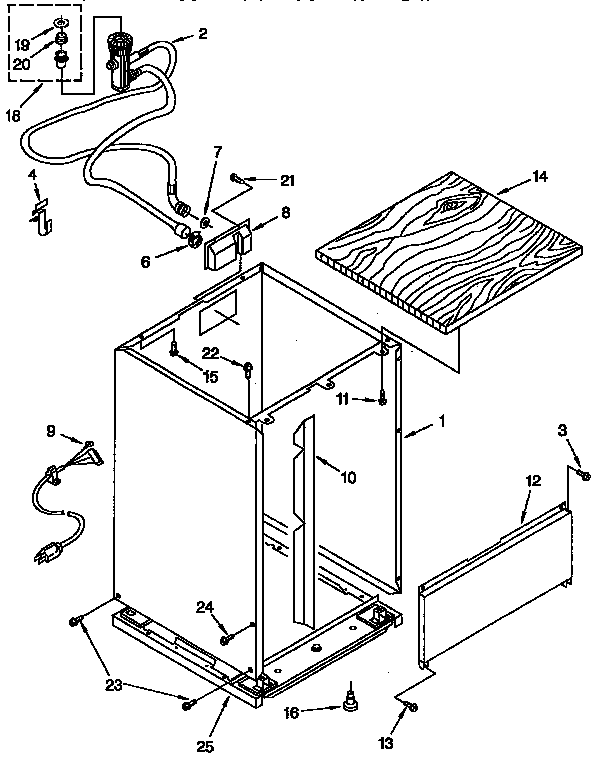 Kenmore 6651765593 cabinet parts diagram