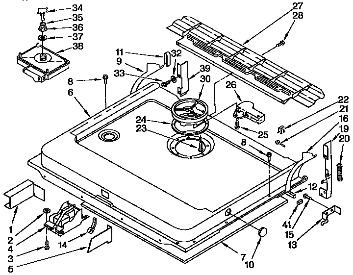 KitchenAid KUDA23SYWH1 door and latch parts diagram