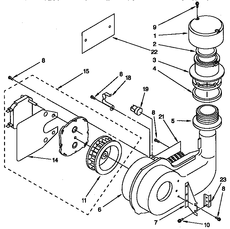 KitchenAid KUDA230YAL2 blower parts diagram