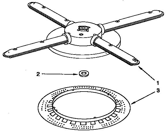 KitchenAid KUDA230YAL2 lower washarm and strainer parts diagram