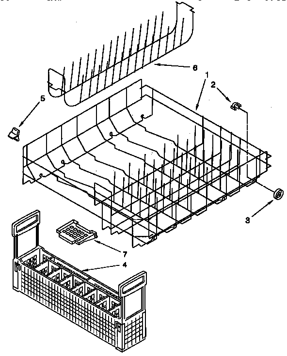 KitchenAid KUDA230YAL2 lower rack parts diagram