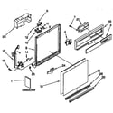 Kenmore 6651691192 frame and console parts diagram