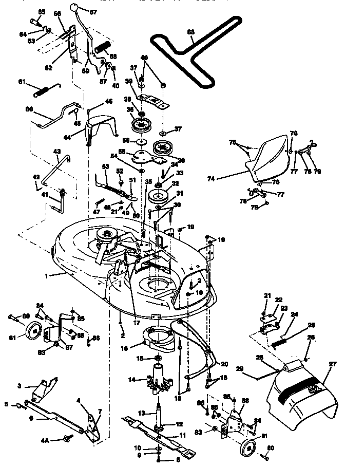 Craftsman 917257560 mower deck diagram