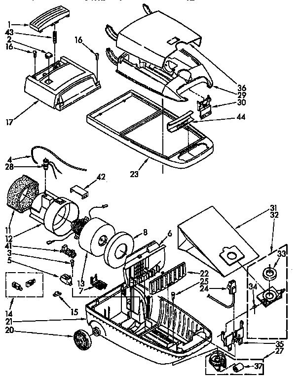 Kenmore 1163289490C vacuum cleaner parts diagram