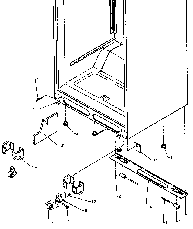 Amana TXI21R-P1168006W cabinet bottom diagram