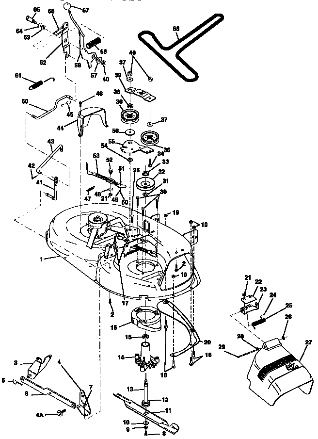 Craftsman 917257630 mower deck diagram
