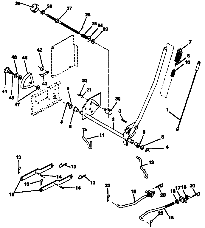 Craftsman 917255451 mower lift diagram