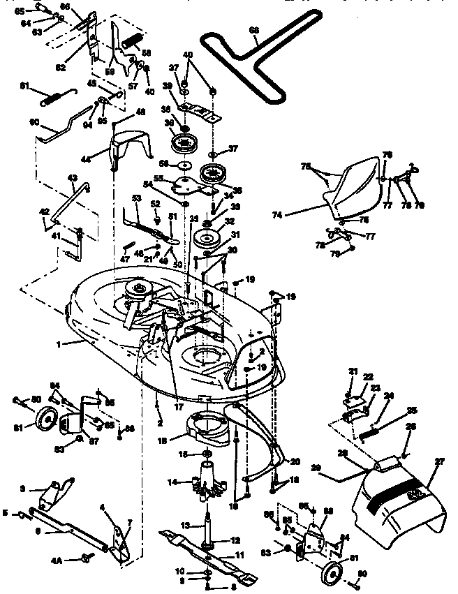 Craftsman 917255451 mower deck diagram