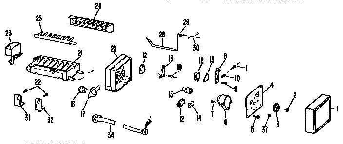 GE TPH21PBSBBB icemaker diagram
