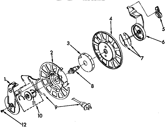 Kenmore 1163285290C power cord reel parts diagram