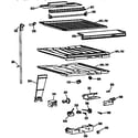 GE TBX21JASNRAD compartment separator parts diagram