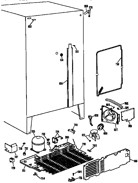 GE TFX20DASAWH unit parts diagram
