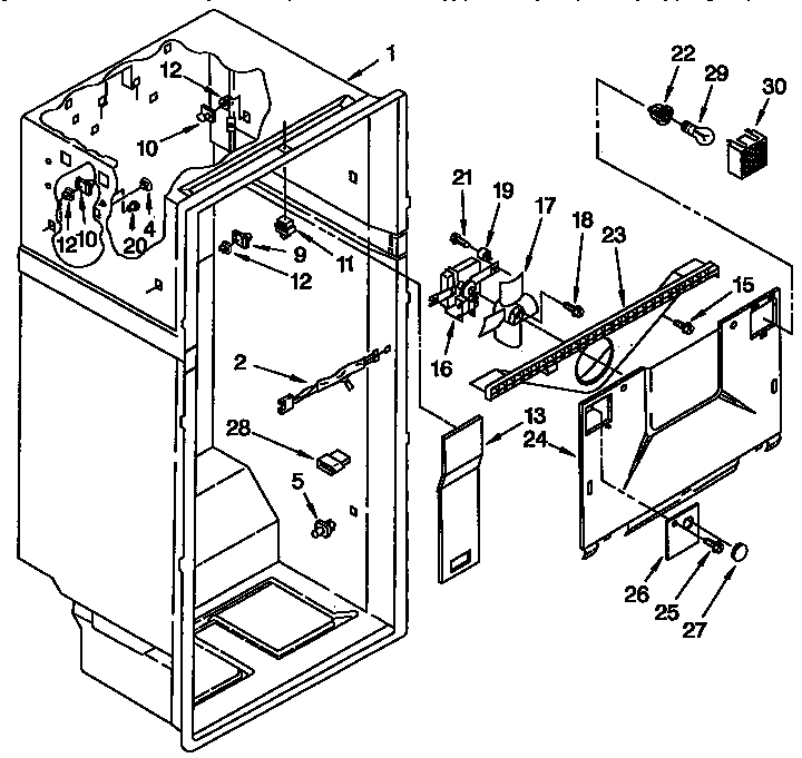 Whirlpool ET22DKXAW03 liner parts diagram