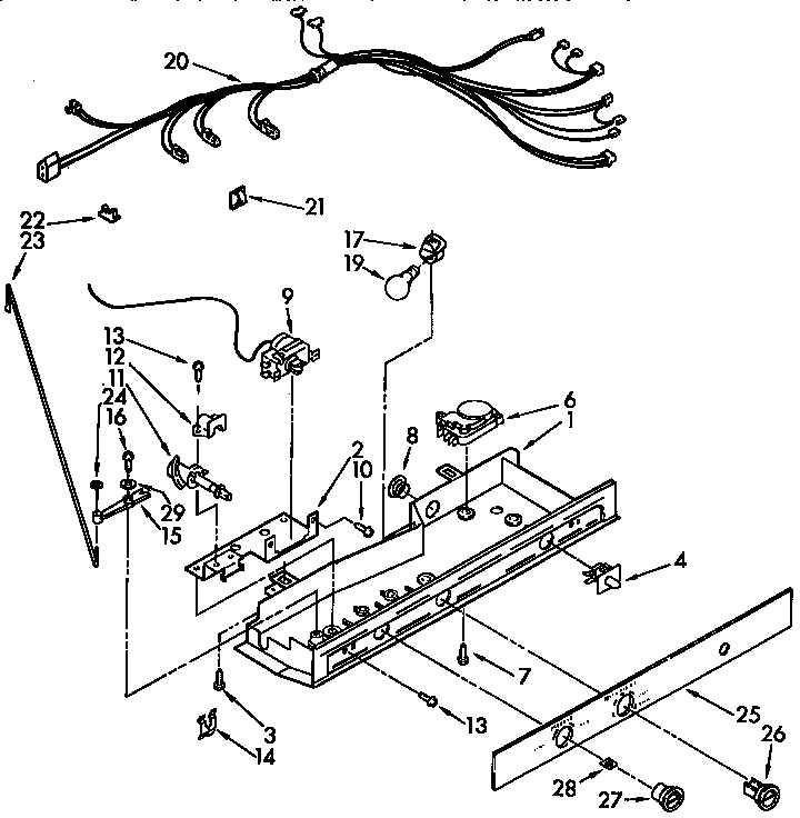 Kenmore 1069530212 control parts diagram