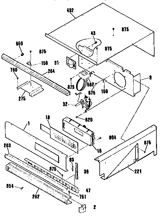 Kenmore 9114703991 control panel section diagram