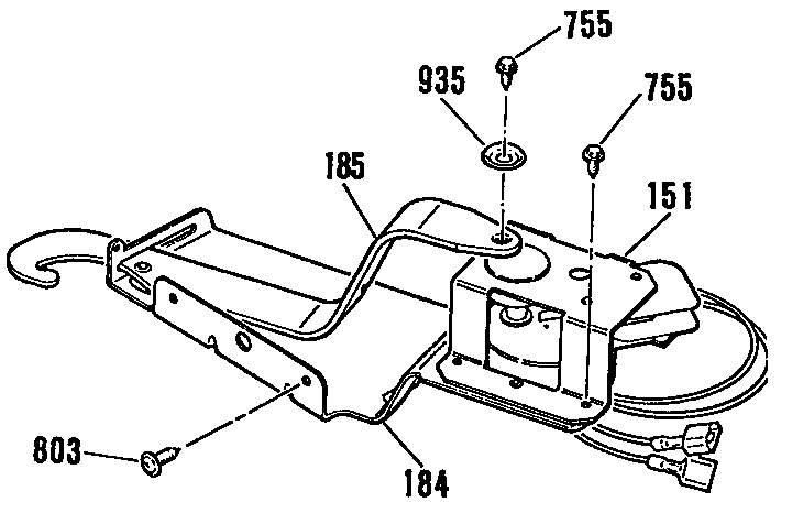 Kenmore 9114703991 door lock section diagram
