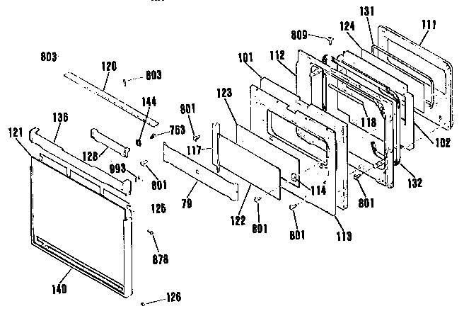 Kenmore 9114842994 door section diagram