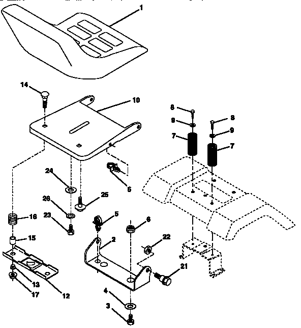 Craftsman 917254851 seat assembly diagram