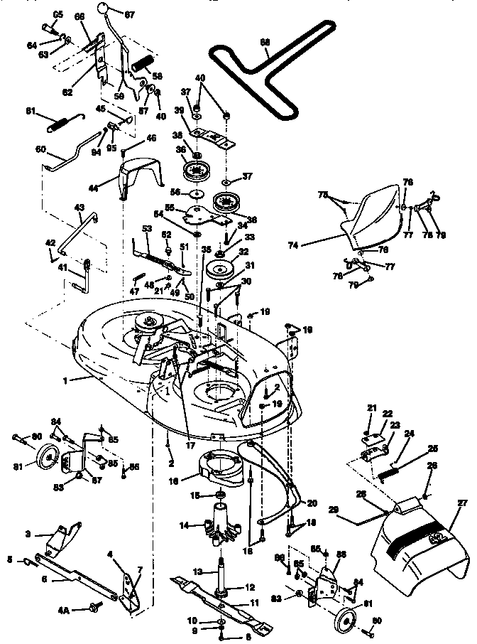 Craftsman 917254851 mower deck diagram