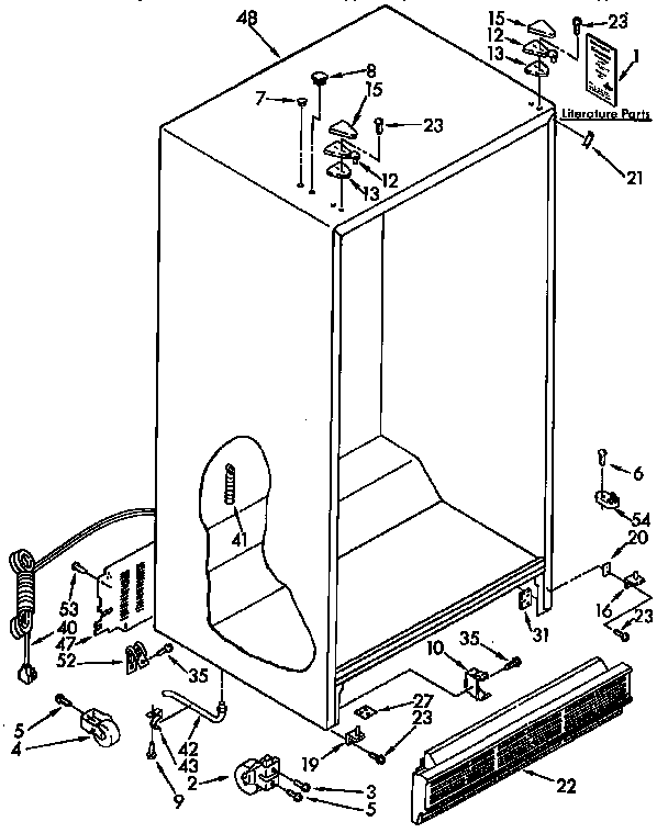 Kenmore 1069532480 cabinet parts diagram