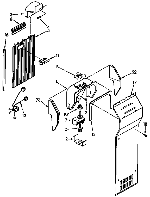 Kenmore 1069532480 air flow parts diagram