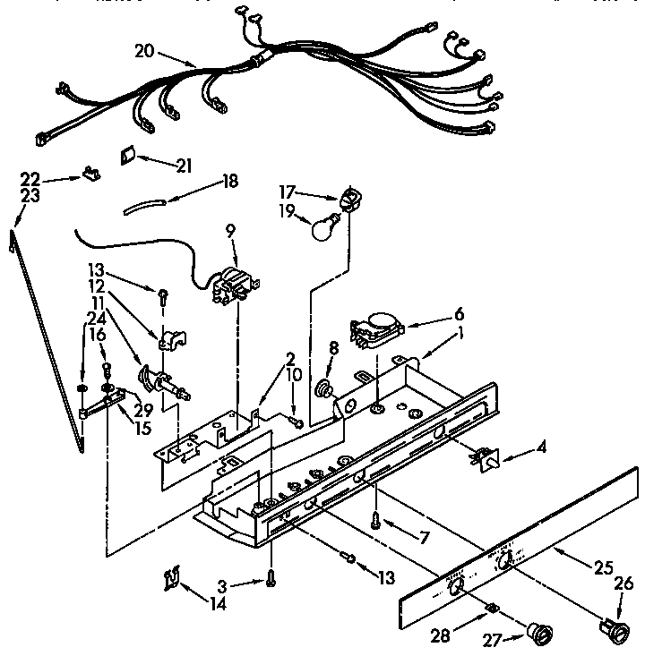 Kenmore 1069532480 control parts diagram