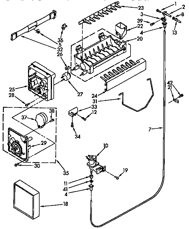 Kenmore 1069532480 icemaker parts diagram