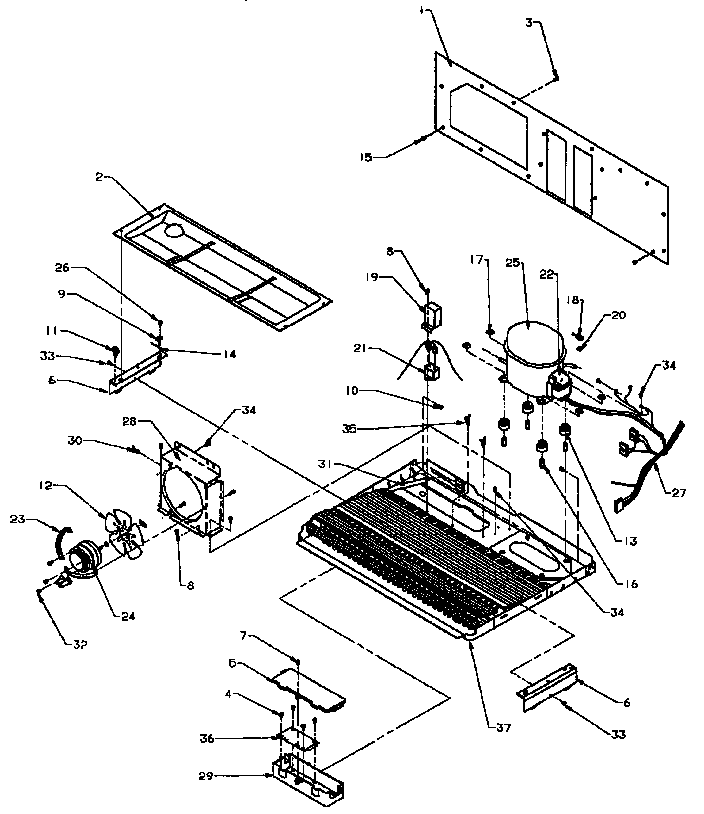 Amana SXD25N-P1162419W unit parts diagram