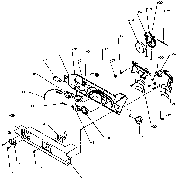 Amana SXD25N-P1162419W dispenser controls diagram