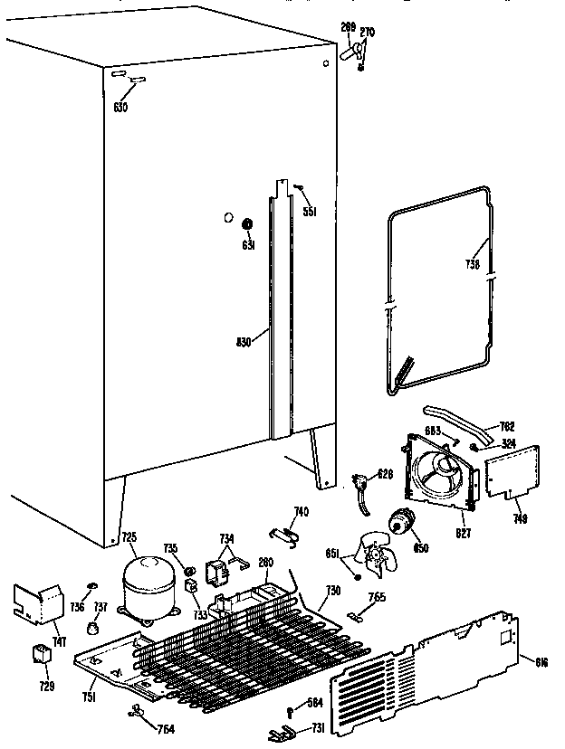 GE TFX20JASAAD unit parts diagram