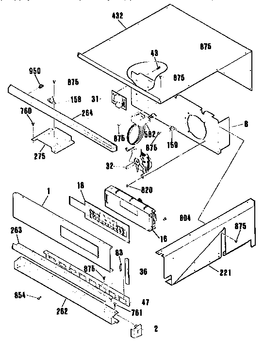 Kenmore 9114803991 control panel section diagram