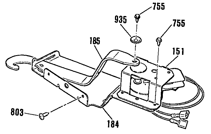 Kenmore 9114803991 door lock section diagram