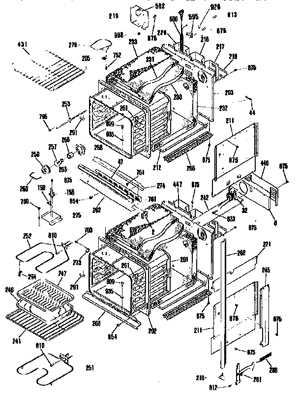 Kenmore 9114803991 body section diagram