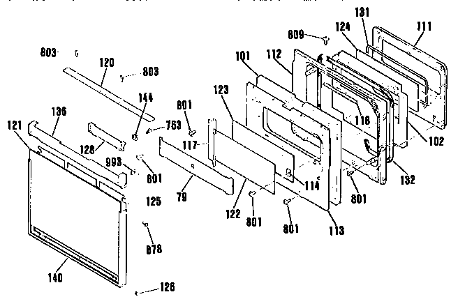Kenmore 9114803991 door section diagram