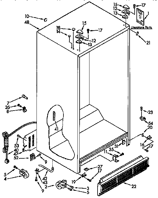Kenmore 1069430482 cabinet parts diagram