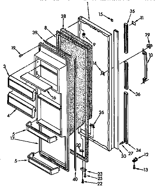 Kenmore 1069430482 refrigerator door parts diagram