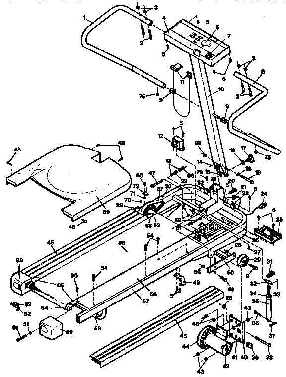 Proform PF920031 proform 920 treadmill diagram