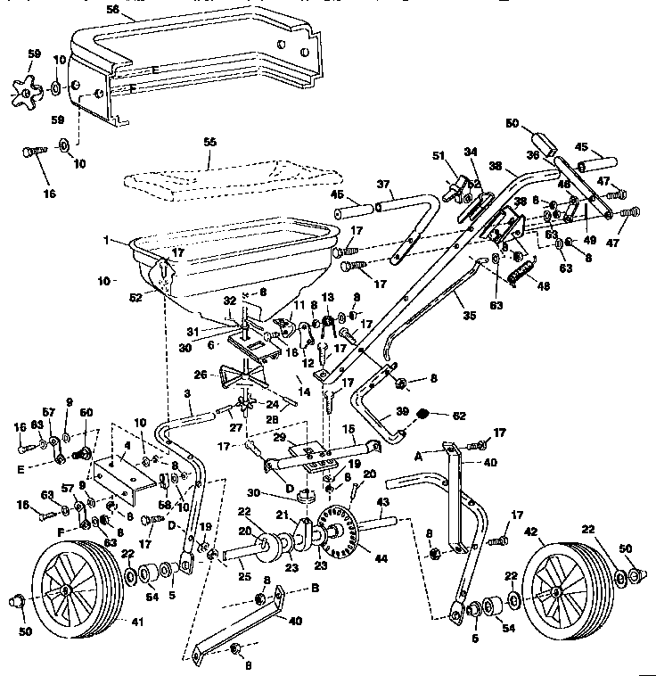 Craftsman 48619010 spreader diagram