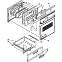 Whirlpool RF365PXYQ2 door and drawer parts diagram