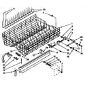 KitchenAid KUDA23HYAL0 upper rack and track parts diagram