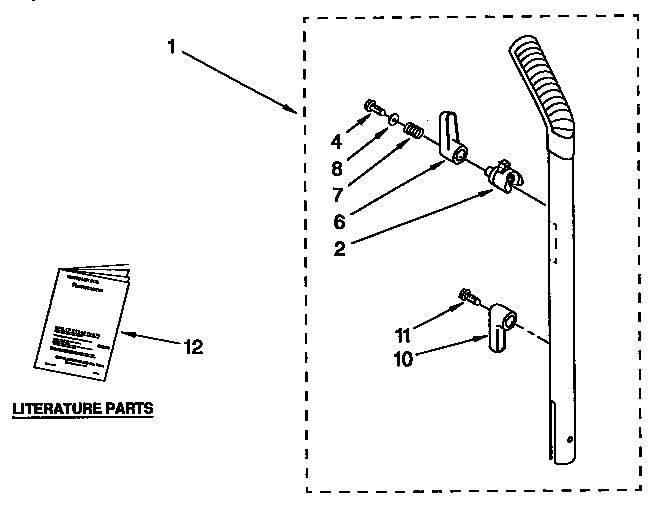 Kenmore 1163481190C handle parts diagram