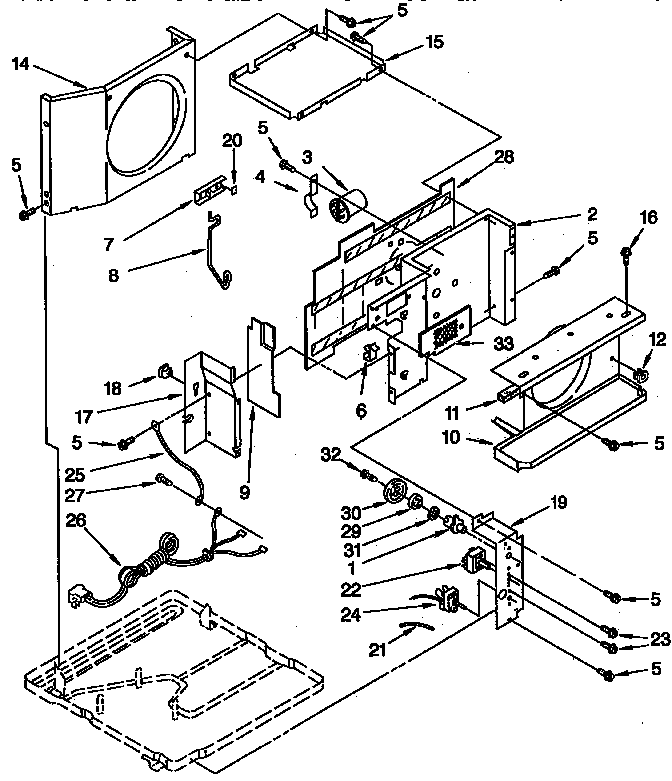 Kenmore 1069741090 air flow and control parts diagram